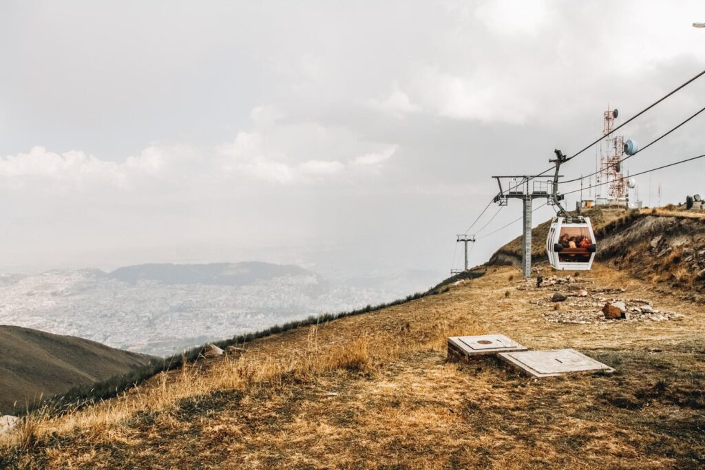 Teleférico de Quito hacia el Pichincha